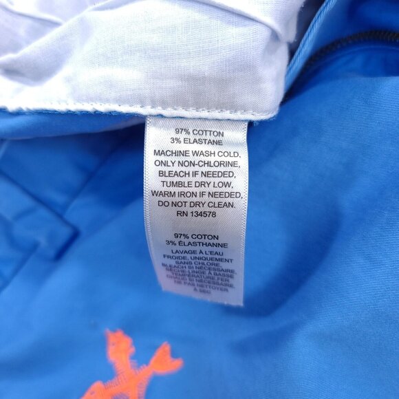 Vineyard Vines Shorts Mens 30 Breaker Fish Bone Blue Cotton Beach Travel - Picture 9 of 9